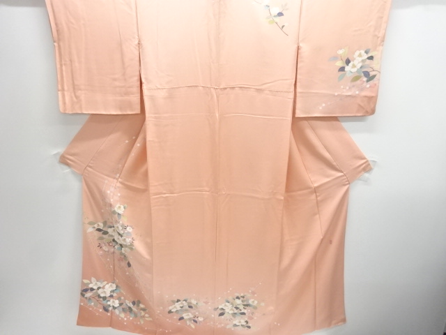 JAPANESE KIMONO / CAMELLIA / WEEPING FLOWER PATTERN HOMONGI